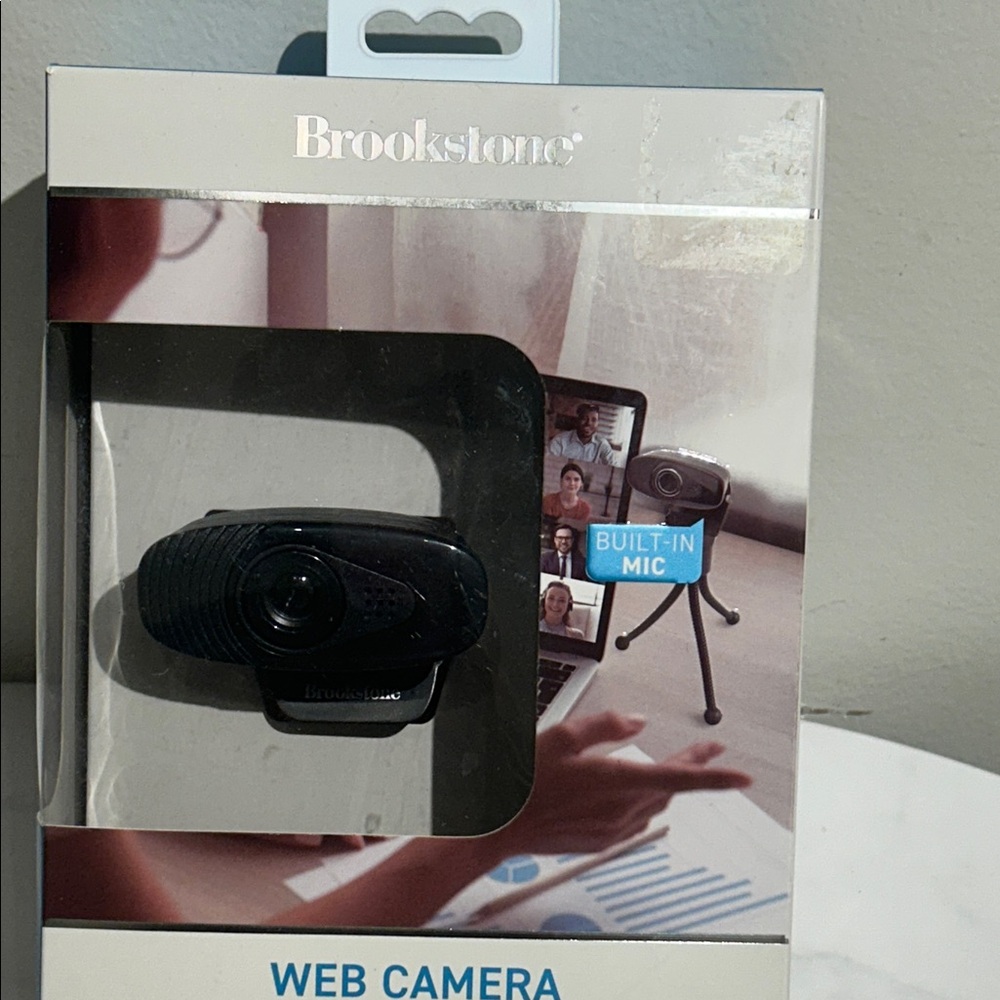 Brookstone Black Webcam with Microphone
